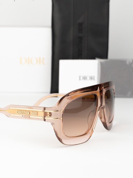 Dior Women Sunglasses Pink Nude Gradient Shield DIORSIGNATURE M1U 40F1 BRAND NEW main image 7